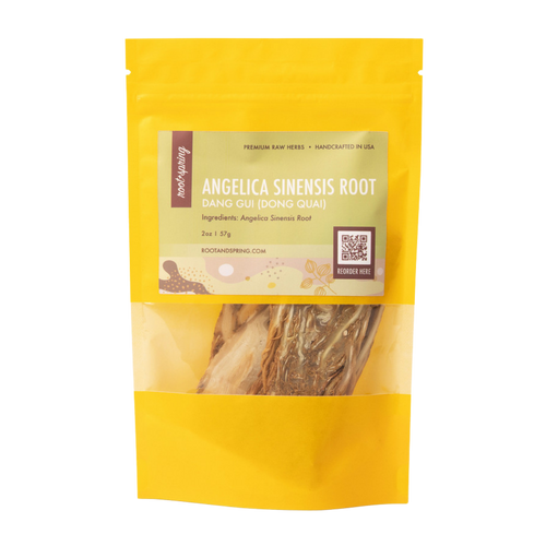 Image for root and spring's premium raw herb angelica sinensis root or dang gui (dong quai).