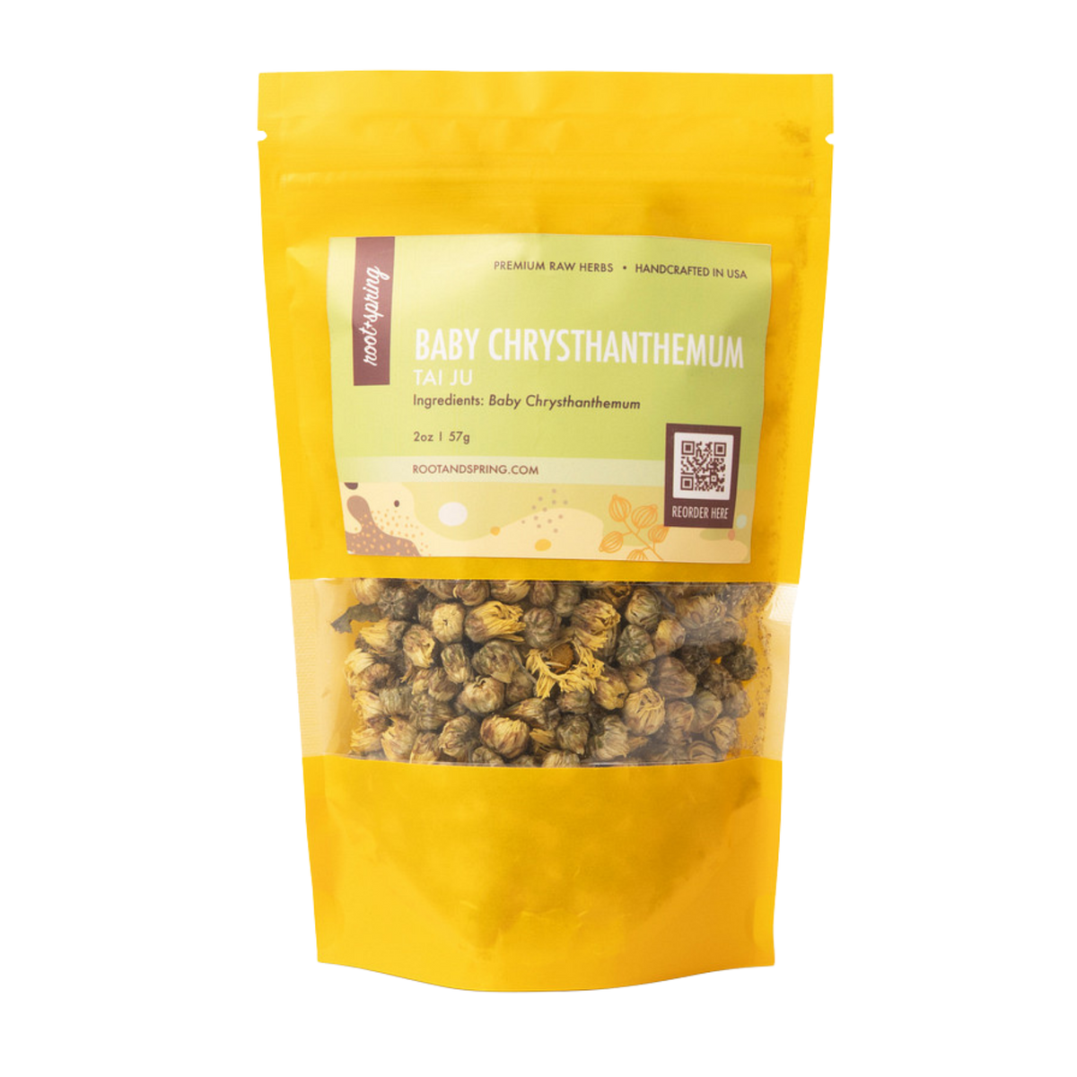 Image for root + spring's premium raw herb baby chrysanthemum or tai ju.