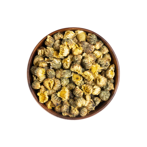Image for root + spring's premium raw herb baby chrysanthemum or tai ju out of the bag