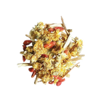 Image of ingredients for root + spring's Baby Chrysanthemum and Ginseng. shoprootandspringoods.com