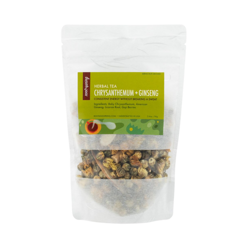 Image of root + spring's Chinese herbal tea mix Chrysanthemum and Ginseng.