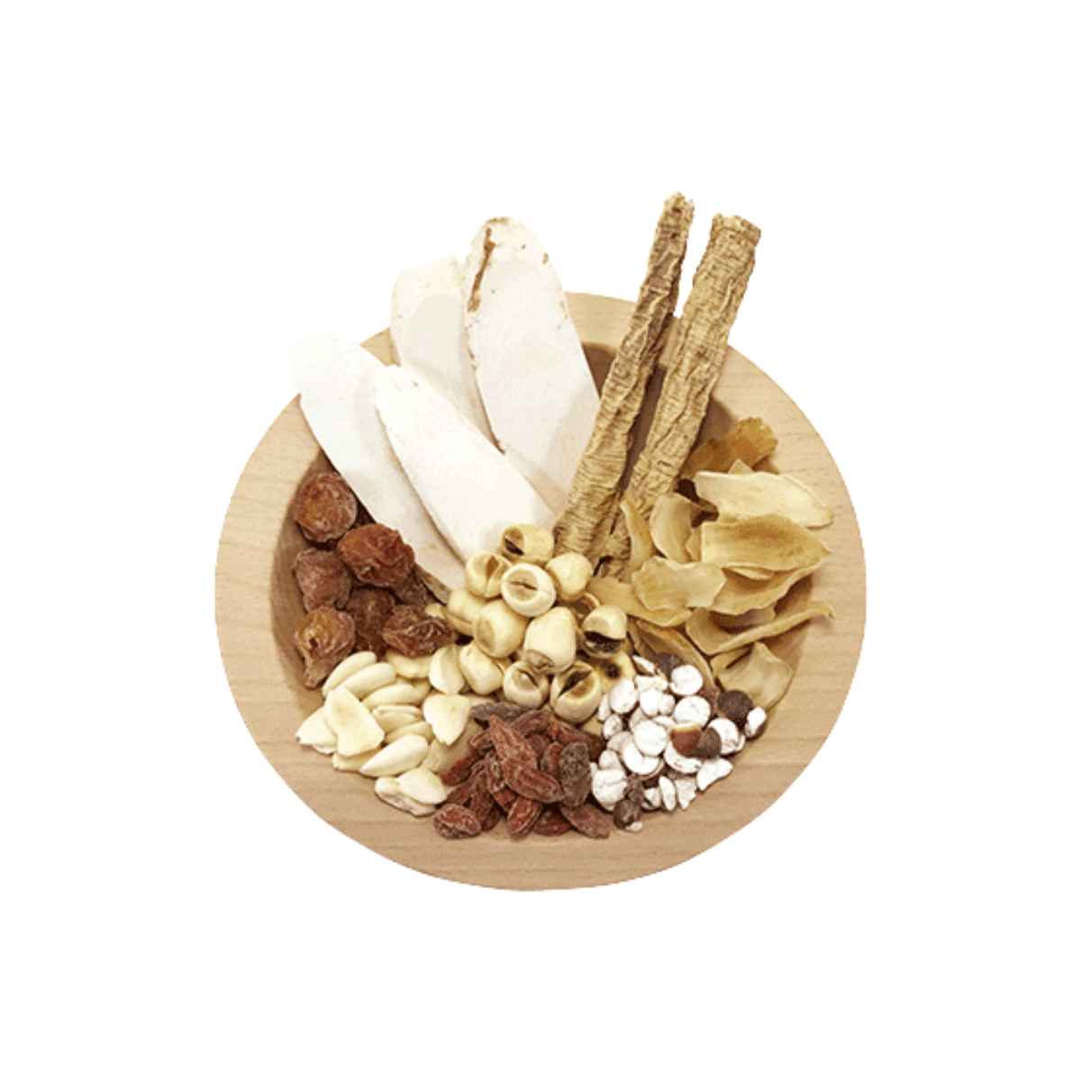 Image of ingredients for root + spring's Chinese herbal broth and soup kit for detoxification or "yeet hay".
