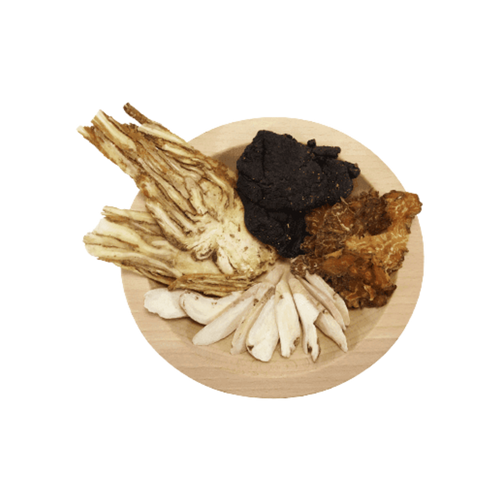 Image of ingredients for root + spring's Chinese herbal soup mix for women.