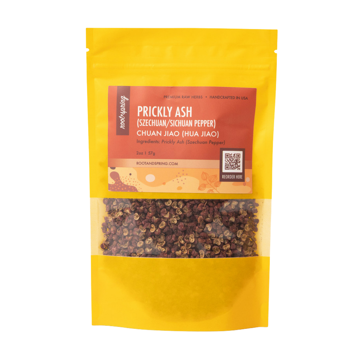 Image for root + spring's premium raw herb prickly ash (szechuan/sichuan pepper) or chuan jiao (hua jiao).