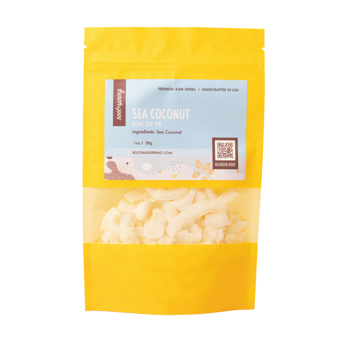 Image for root + spring's premium raw herb sea coconut or hai di ye.