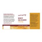 Label with Ingredients, Suggested Use, and Precautions for root + spring Benefit Gall Bladder Li Dan Tang Chinese herbal tincture.