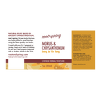 Label of Morus and Chrysanthemum (Sang Ju Yin Tang) Herbal Tincture by root + spring.