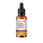 A 1 oz amber glass dropper bottle of Root+Spring Women's Precious Formula (Ba Zhen Tang) Chinese Herbal Tincture, featuring a white label with brown and yellow text, set against a plain white background.