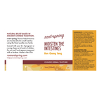 Front and back of a Root+Spring Chinese Herbal Tincture bottle label for Run Chang Tang, showing product details, ingredients, and usage instructions on a white background.