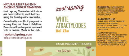 label of White Atractylodes (Bai Zhu Tang) | Herbal Tincture